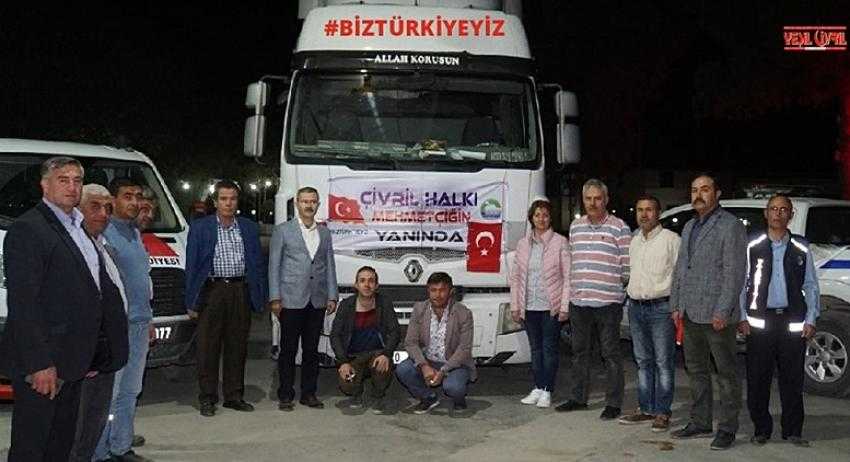 ÇİVRİL’DEN BARIŞ PINARI HAREKÂTI’NA ELMALI DESTEK