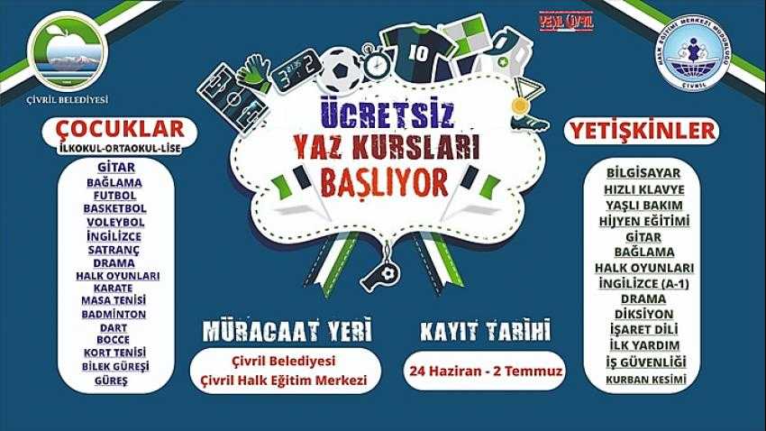 ÇİVRİL’DE YAZ KURSLARI BAŞLIYOR