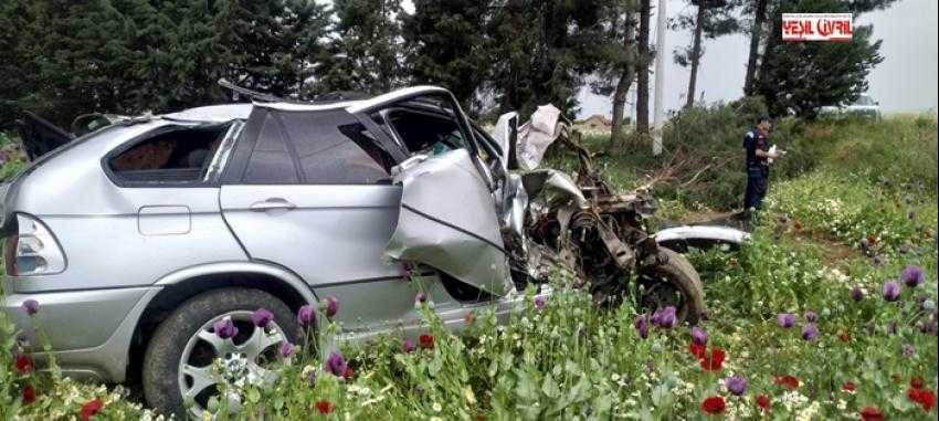 HURDAYA DÖNEN ARAÇTAN SAĞ ÇIKTI