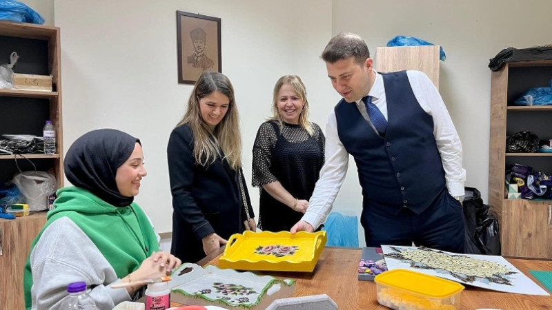 KYK Öğrencileri Kaymakam ve Eşini Ağırladı