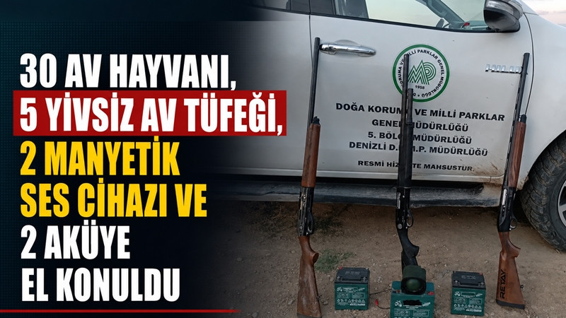 Çivril’de 7 Kaçak Avcıya İşlem Yapıldı 