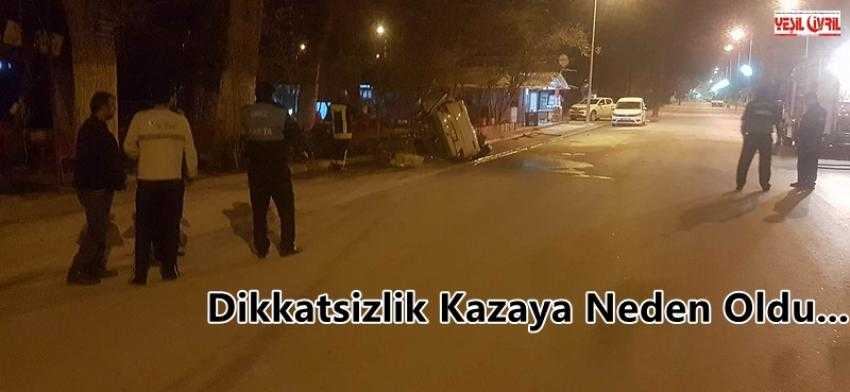 KAZA YAPTI ARACI BIRAKIP KAÇTI.