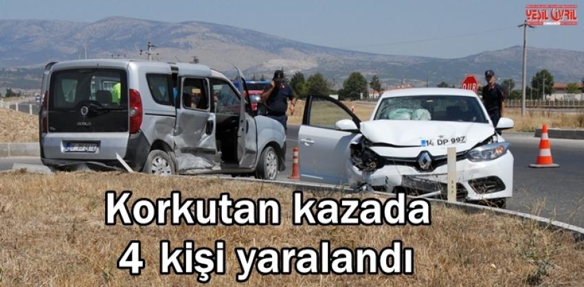 MENTEŞ KAVŞAĞINDAKİ KAZADA 4 KİŞİ YARALANDI