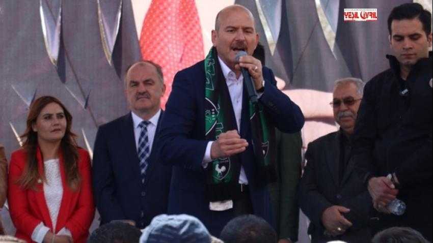 SÜLEYMAN SOYLU ÇİVRİL’DE MİTİNGE KATILDI